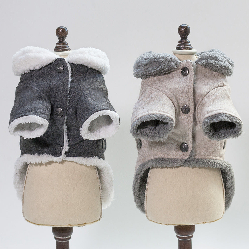 Manteau d’Hiver Épais en Velours pour Chien