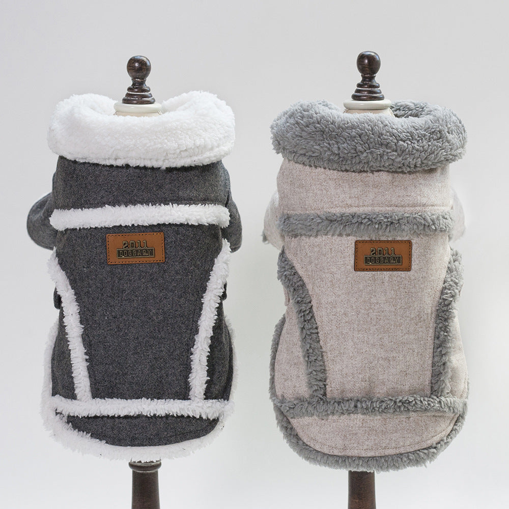 Manteau d’Hiver Épais en Velours pour Chien