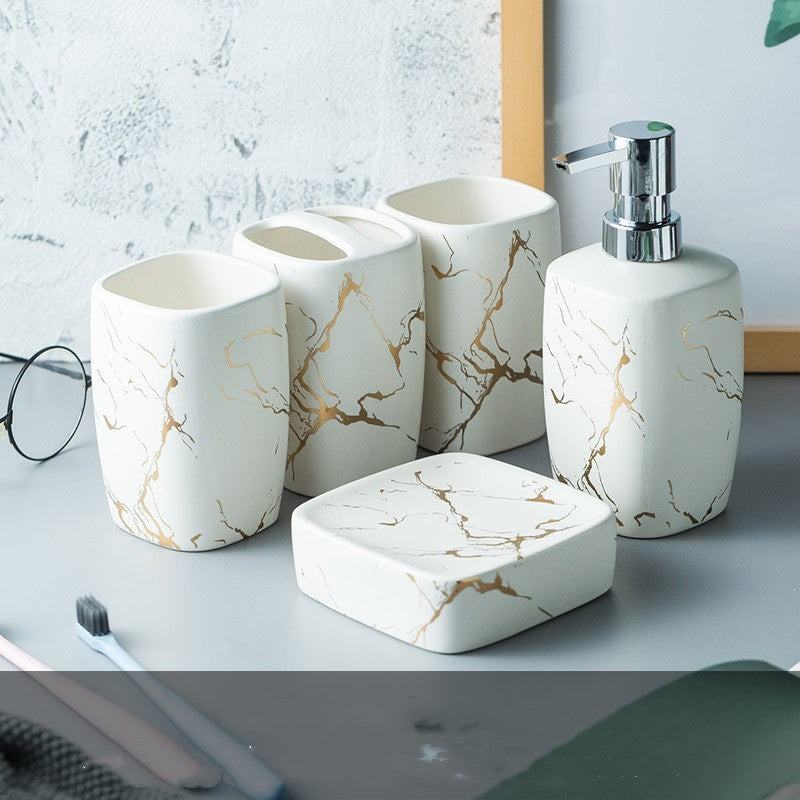 Ensemble d'Accessoires de Salle de Bain en Céramique