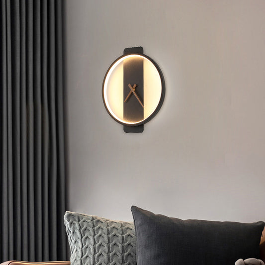 Horloge murale décorative avec lumière LED