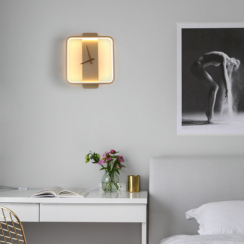 Horloge murale décorative avec lumière LED