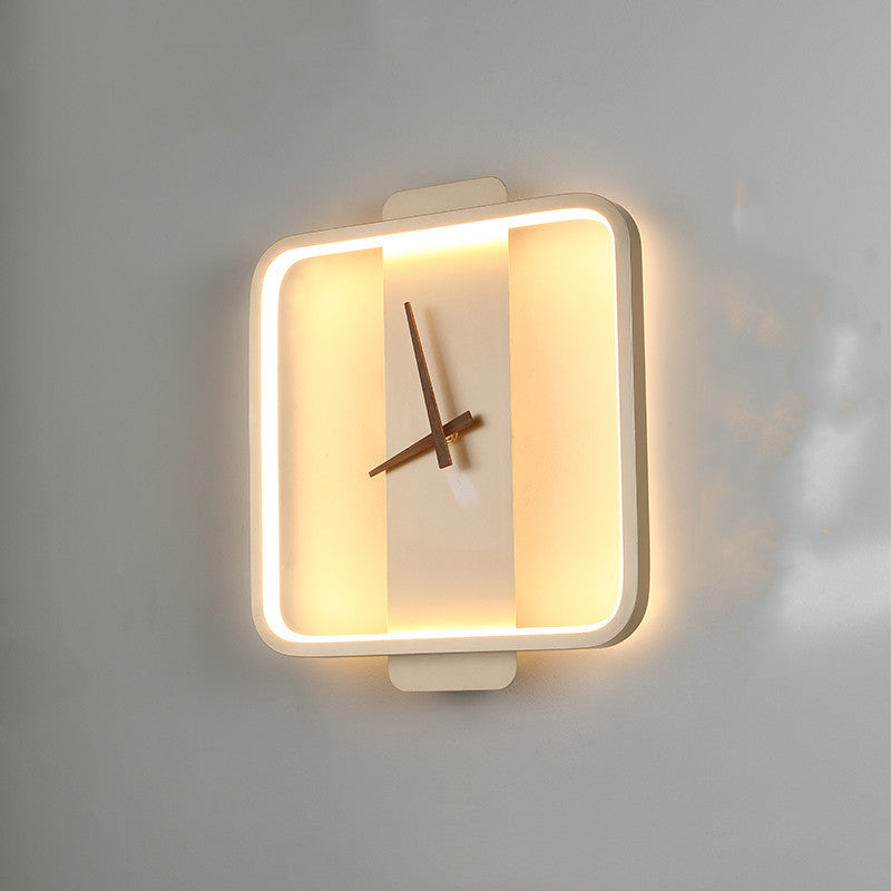 Horloge murale décorative avec lumière LED