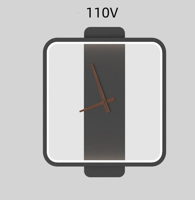 Horloge murale décorative avec lumière LED
