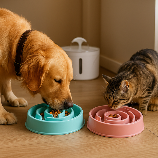Gamelles pour chien et chat à alimentation lente