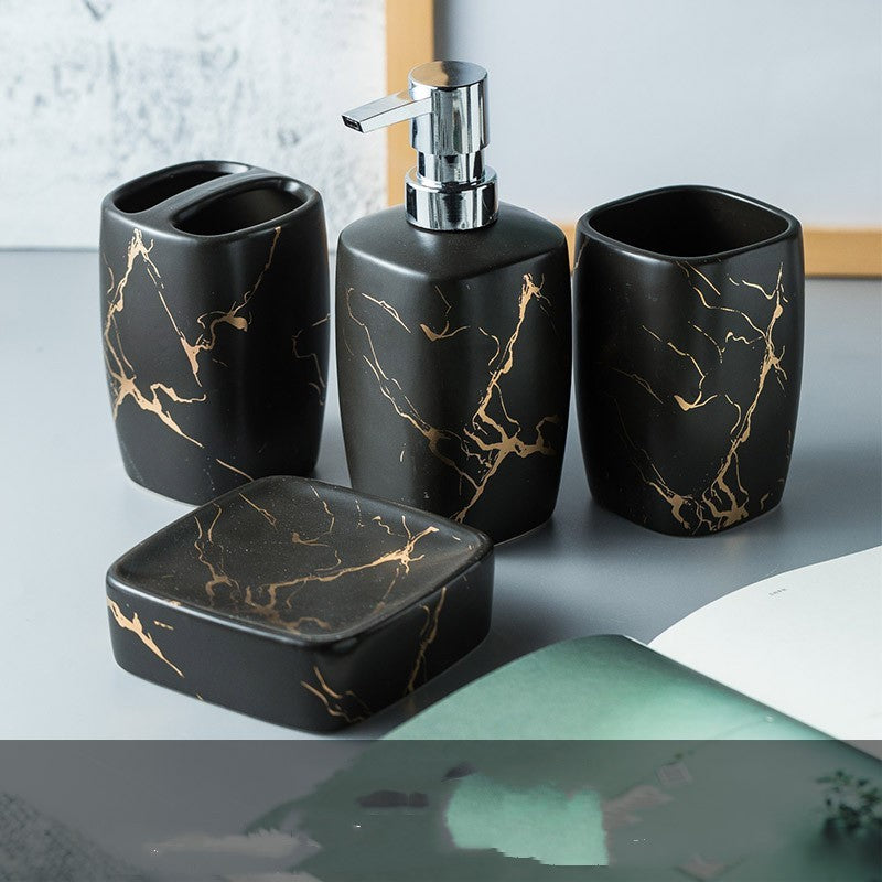 Ensemble d'Accessoires de Salle de Bain en Céramique
