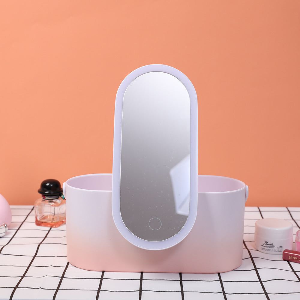 Boîte de Rangement Maquillage avec Miroir LED