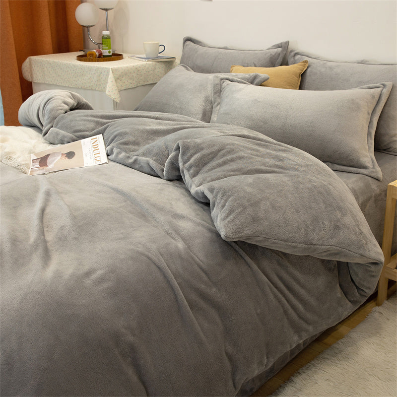 Housse de couette en peluche double face