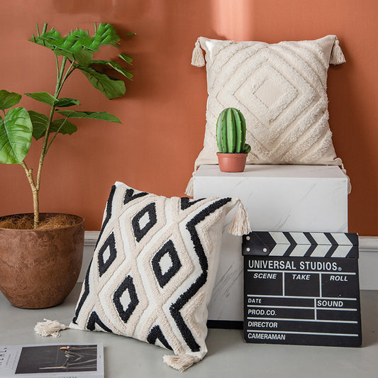 Housse de Coussin Design Géométrique