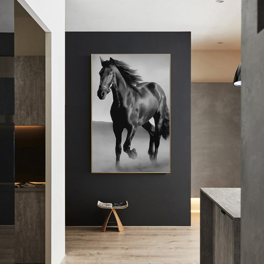 Toile murale cheval noir