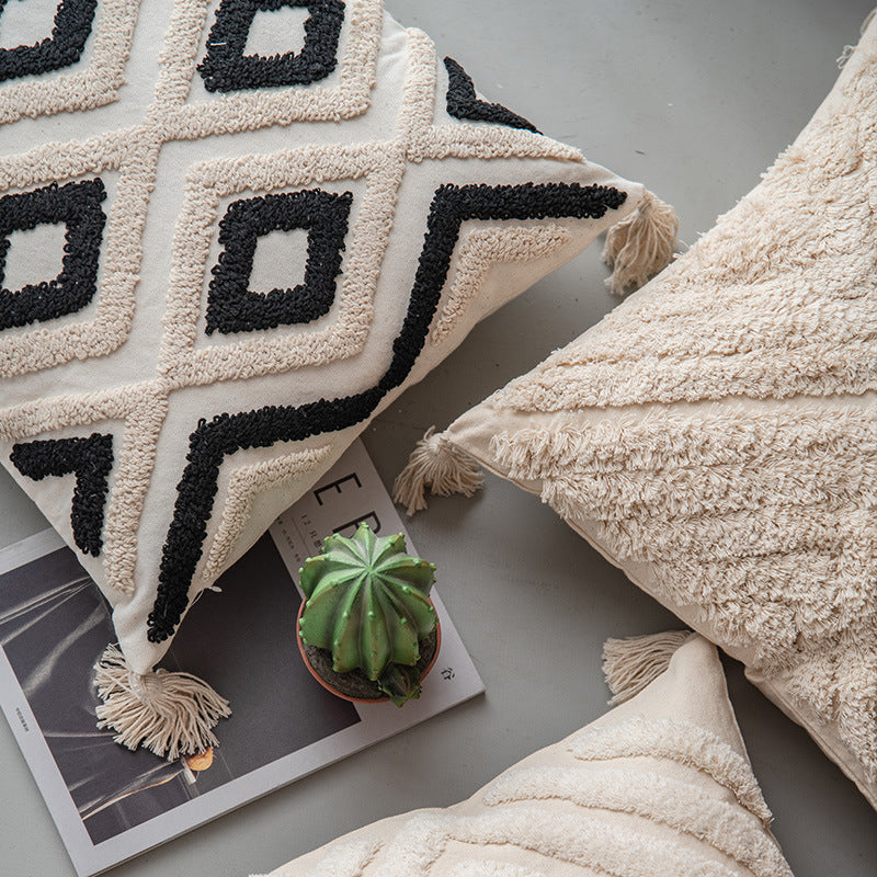 Housse de Coussin Design Géométrique