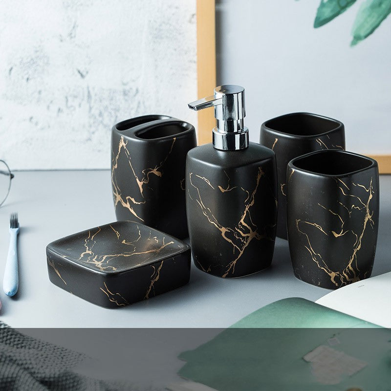 Ensemble d'Accessoires de Salle de Bain en Céramique