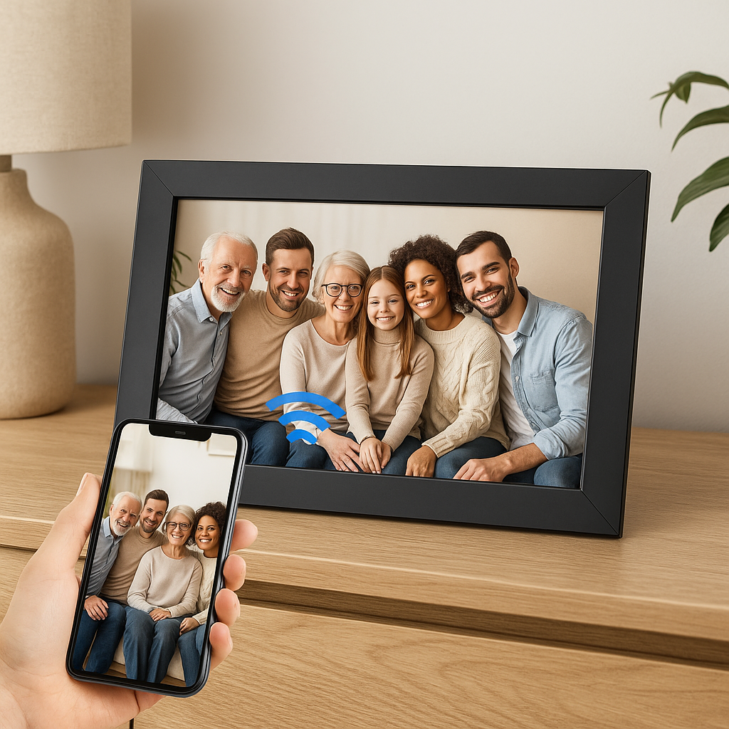Cadre Photo Numérique Intelligent Wi-Fi avec Écran Tactile