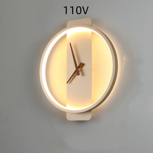 Horloge murale décorative avec lumière LED