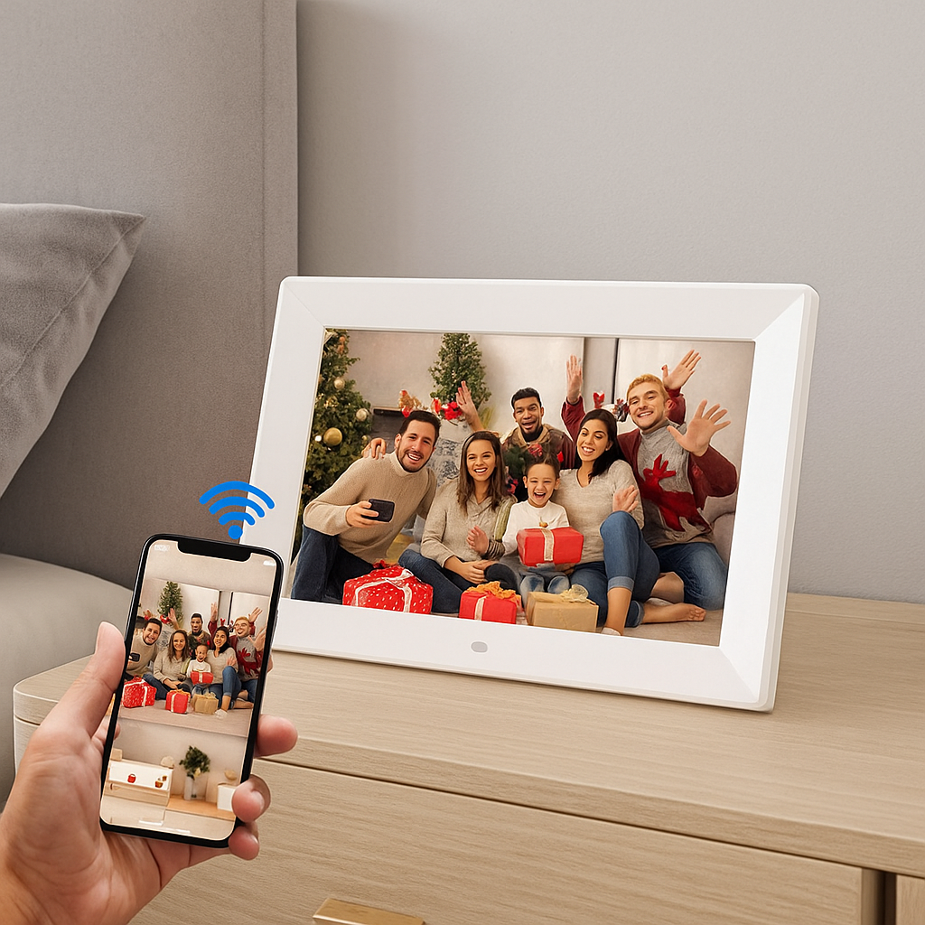 Cadre Photo Numérique Intelligent Wi-Fi avec Écran Tactile