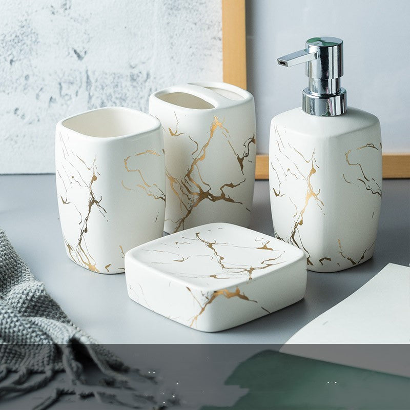 Ensemble d'Accessoires de Salle de Bain en Céramique