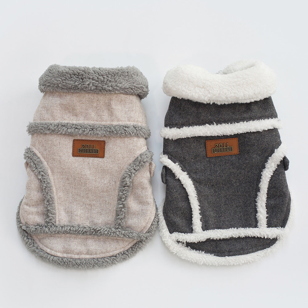 Manteau d’Hiver Épais en Velours pour Chien