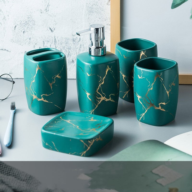 Ensemble d'Accessoires de Salle de Bain en Céramique