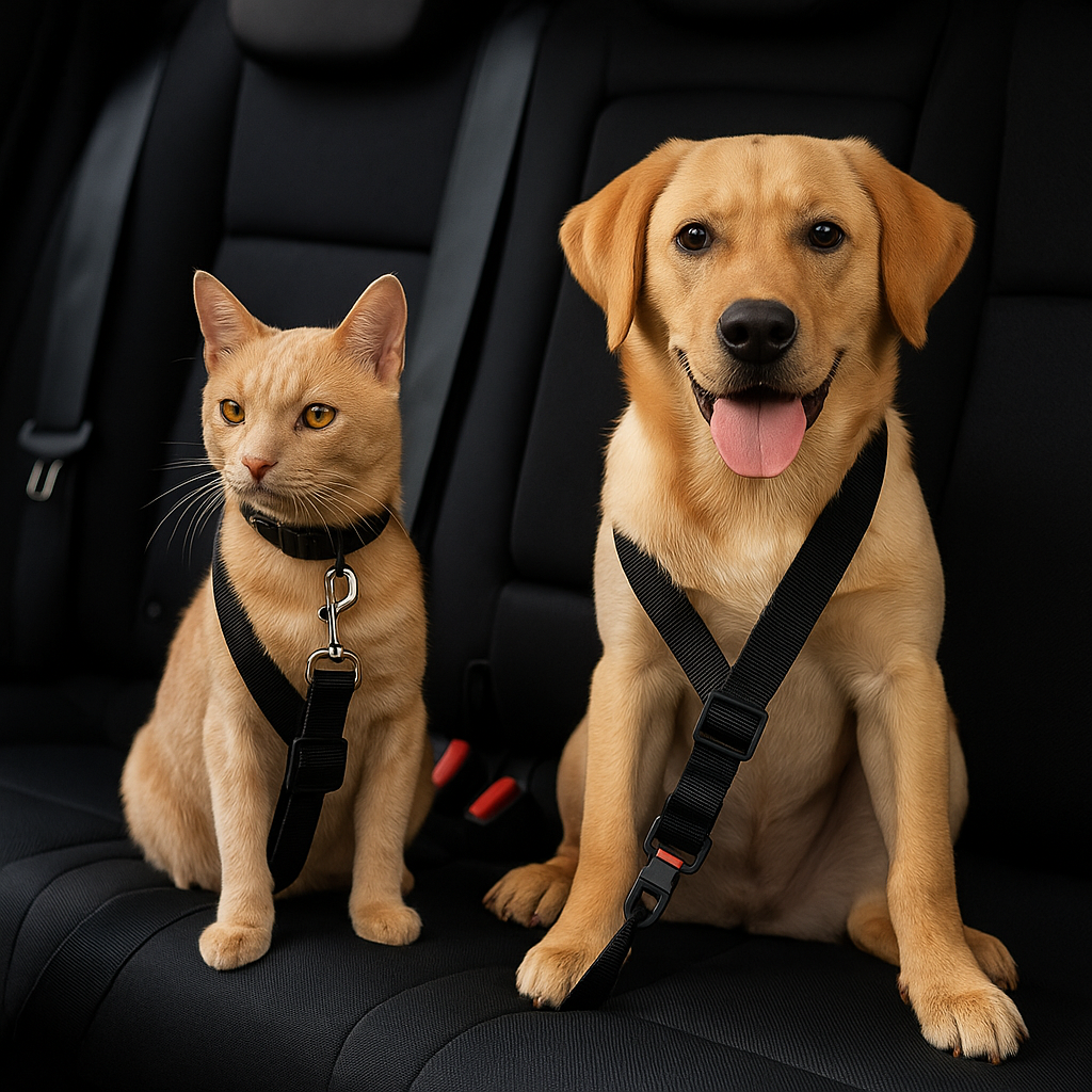 Ceinture de sécurité réglable pour chien et chat
