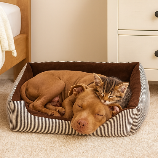 Lit Douillet et Rayé pour Chien ou Chat