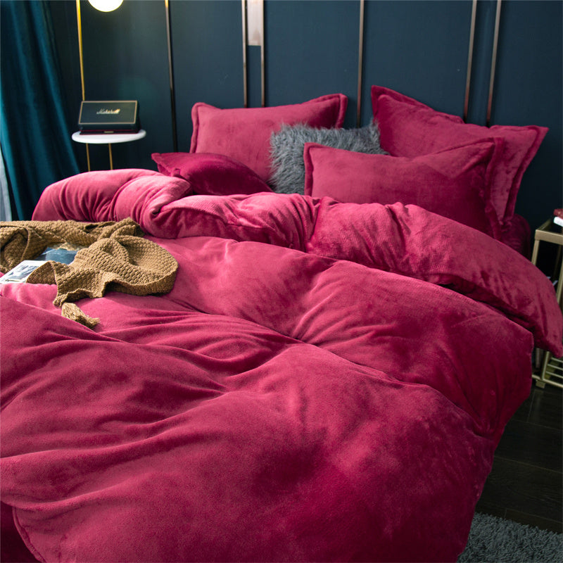 Housse de couette en peluche double face