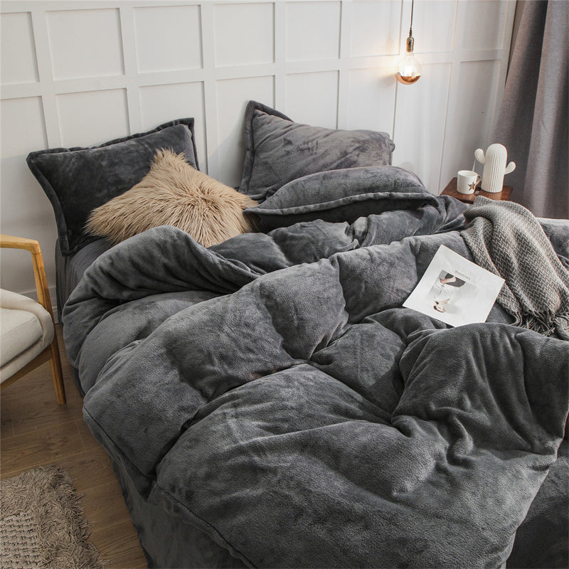 Housse de couette en peluche double face