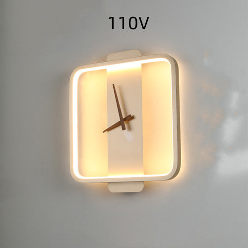 Horloge murale décorative avec lumière LED