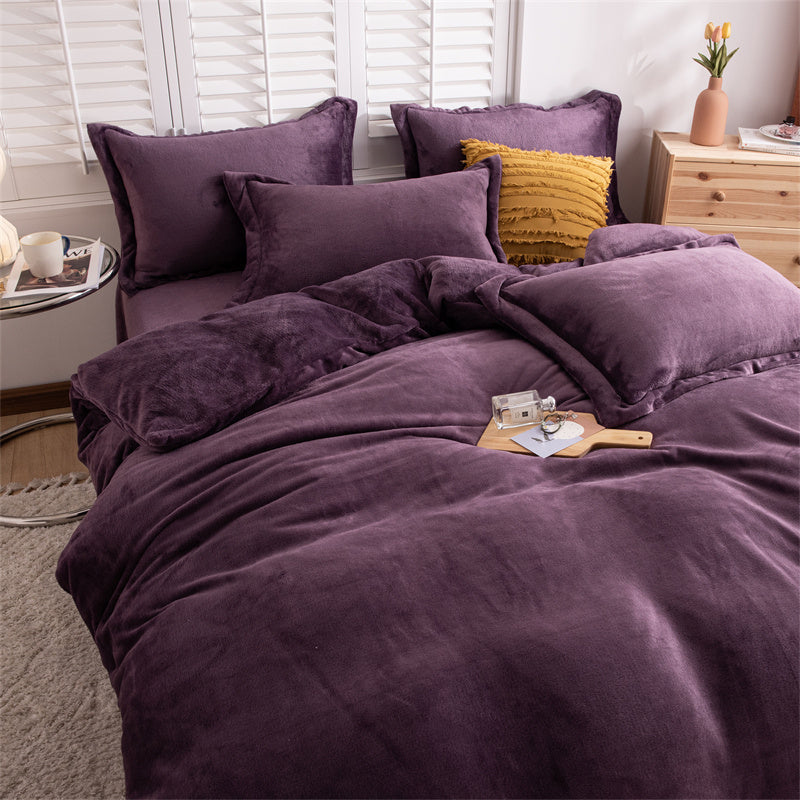 Housse de couette en peluche double face