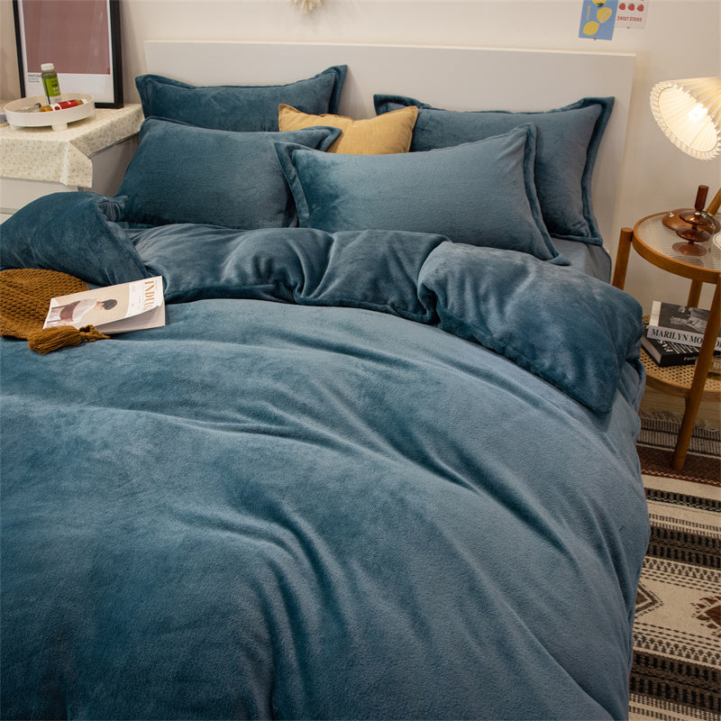 Housse de couette en peluche double face