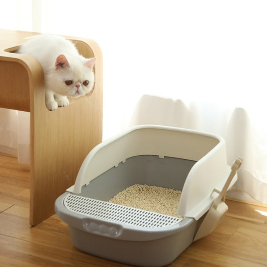 Bac litière chat semi‑fermé