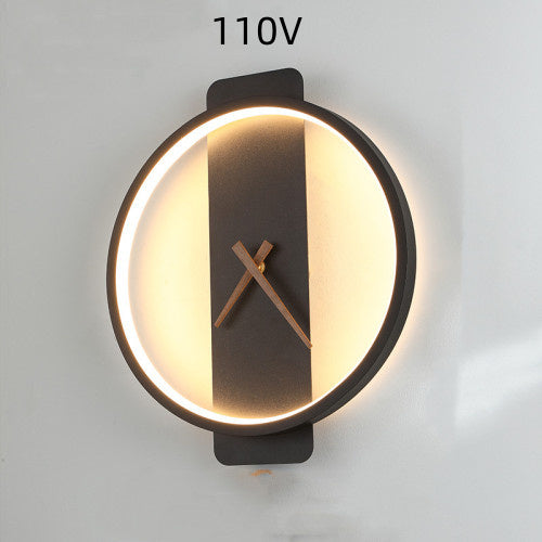 Horloge murale décorative avec lumière LED