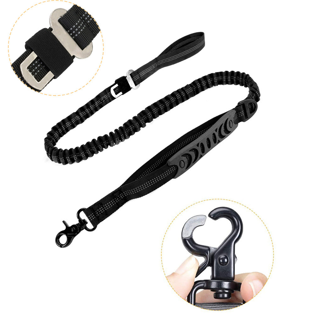 Laisse élastique pour chien avec poignée rembourrée