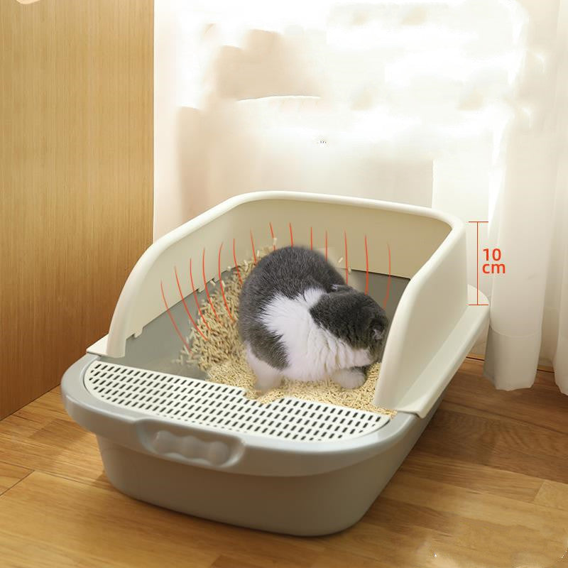 Bac litière chat semi‑fermé