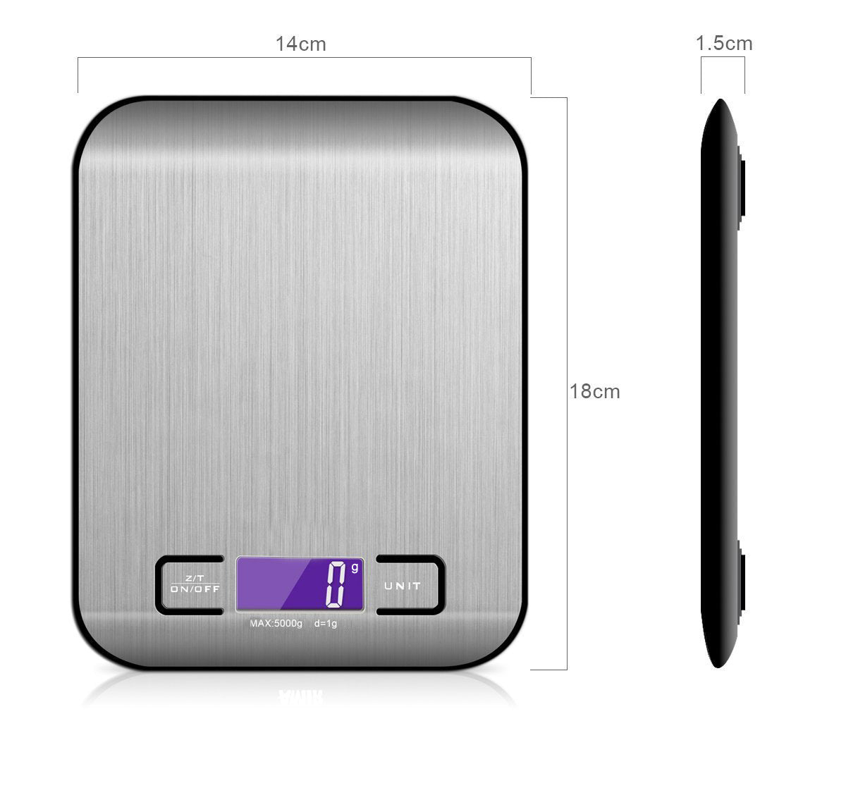 Balance de cuisine électronique inox rechargeable