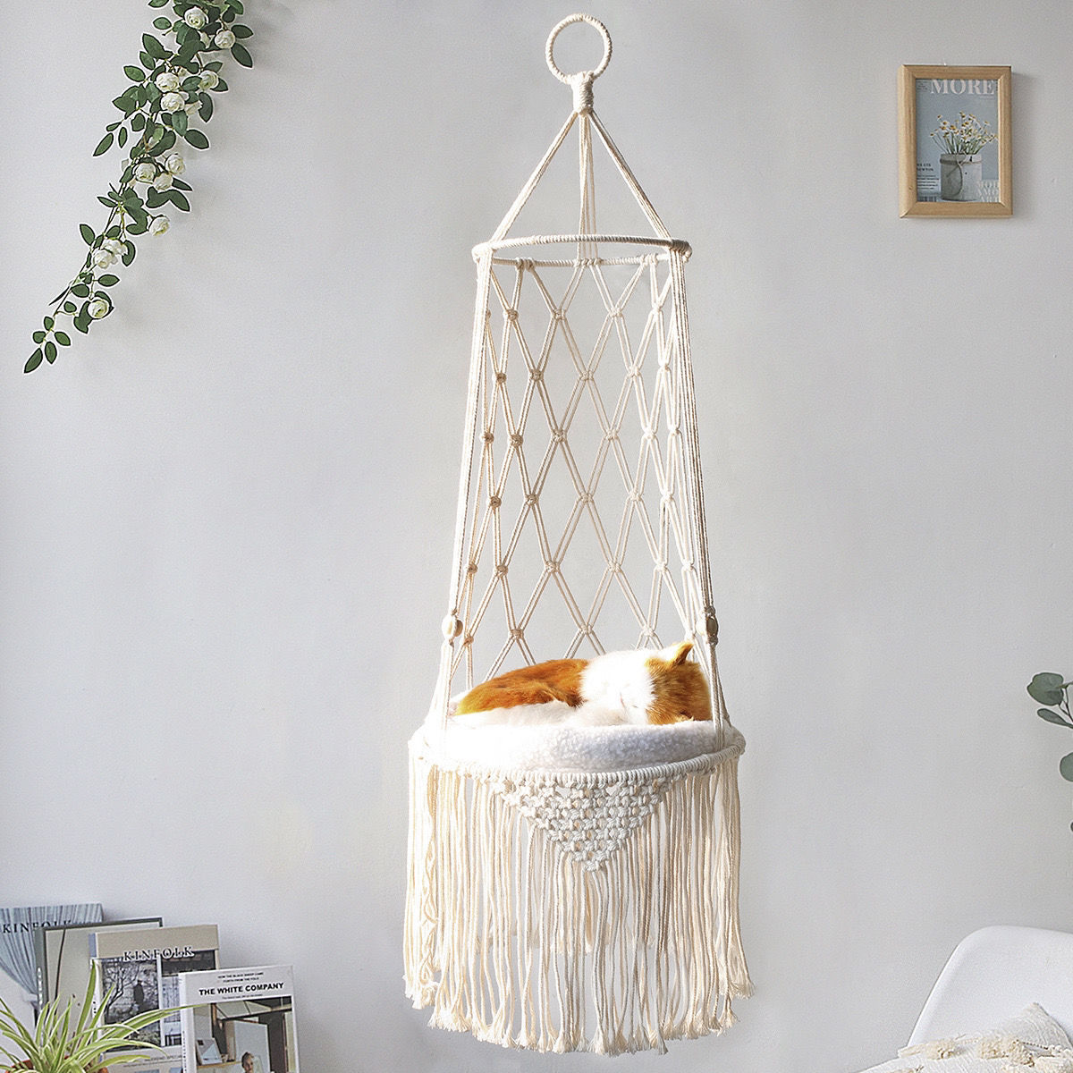 Hamac pour Chat en Macramé – Lit Suspendu