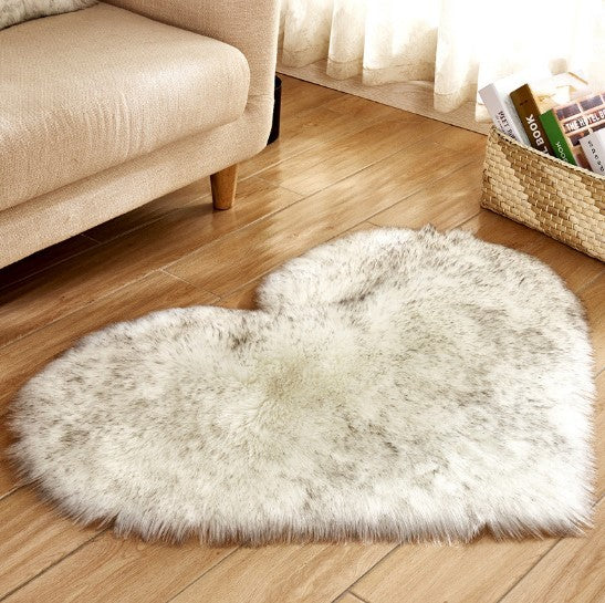 Tapis Cœur Doux en Peluche Antidérapant