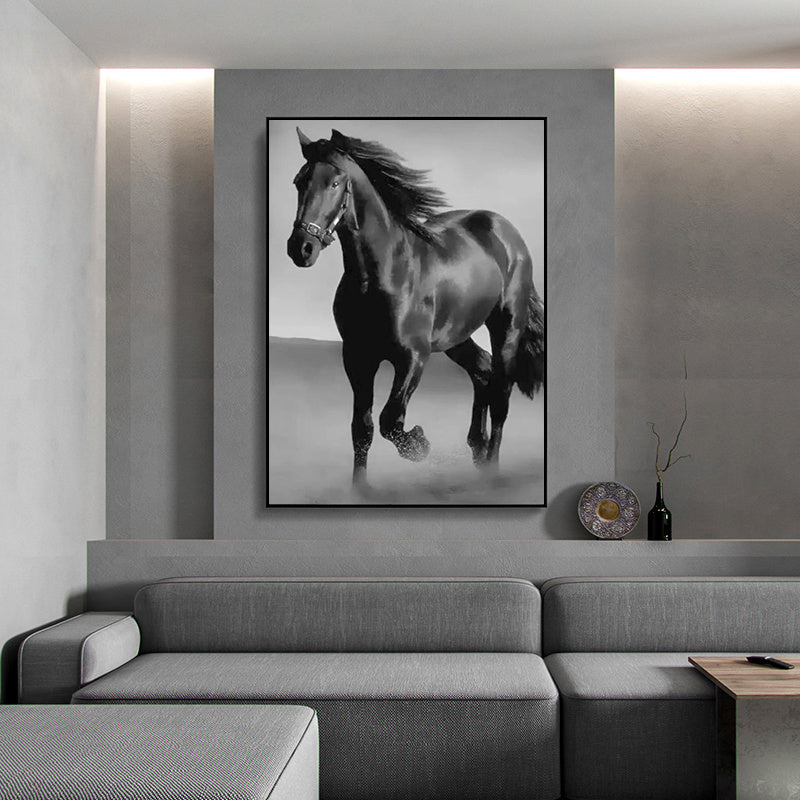 Toile murale cheval noir