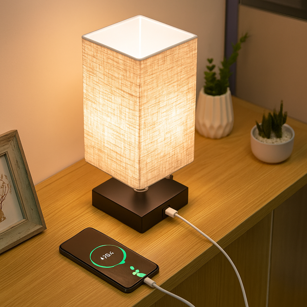 Lampe de Table Moderne avec Chargeur USB