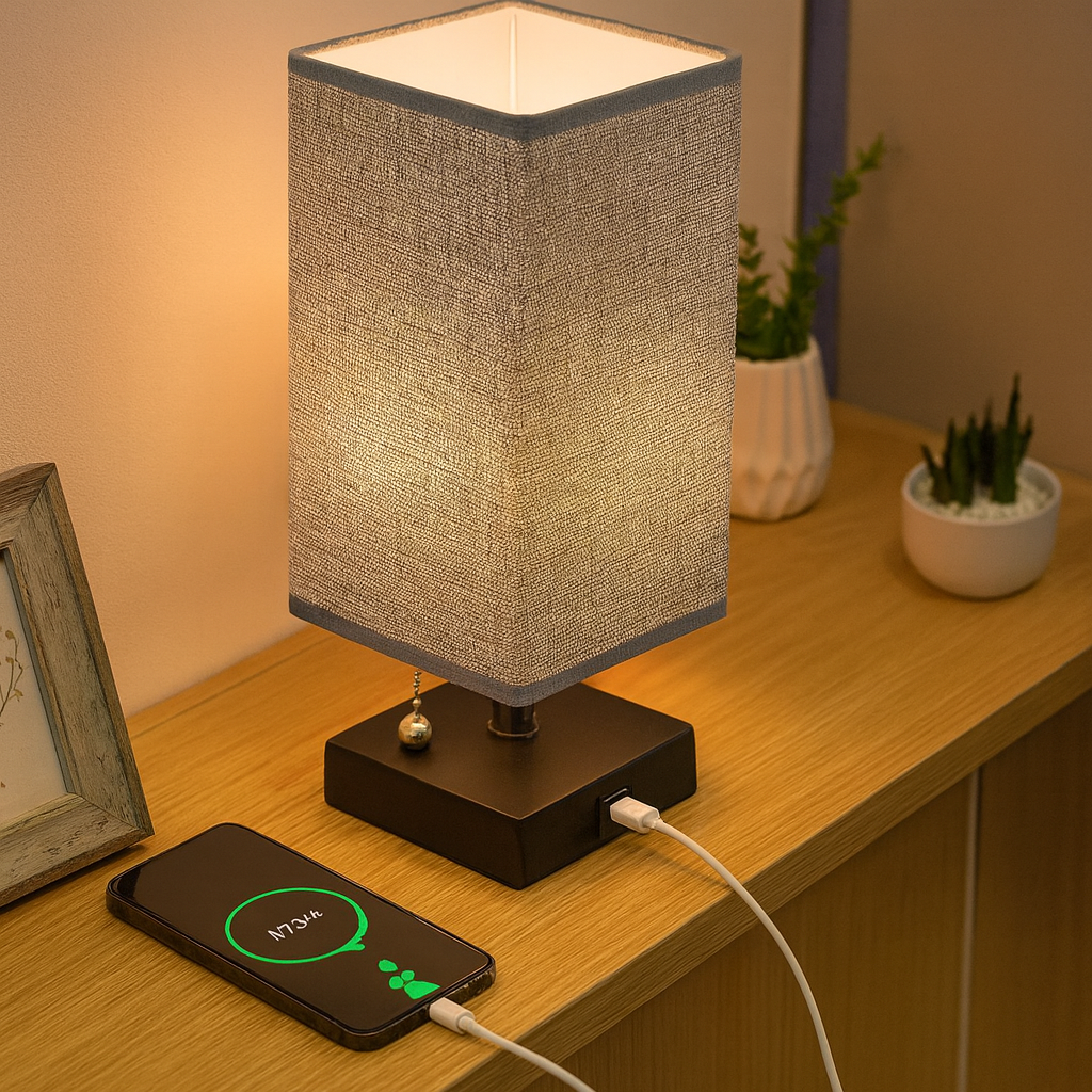 Lampe de Table Moderne avec Chargeur USB