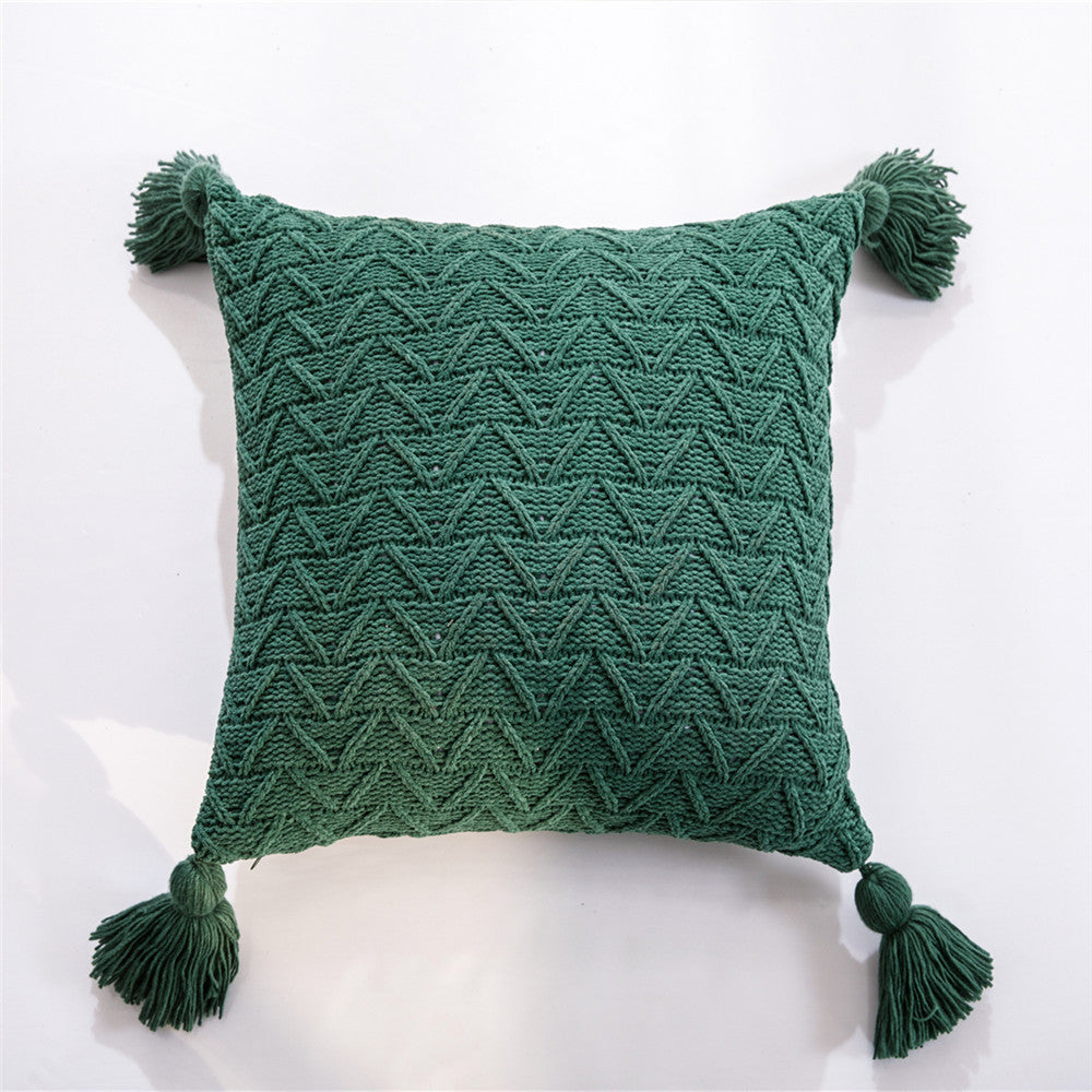 Housse de Coussin Nordique en Tricot Chenille