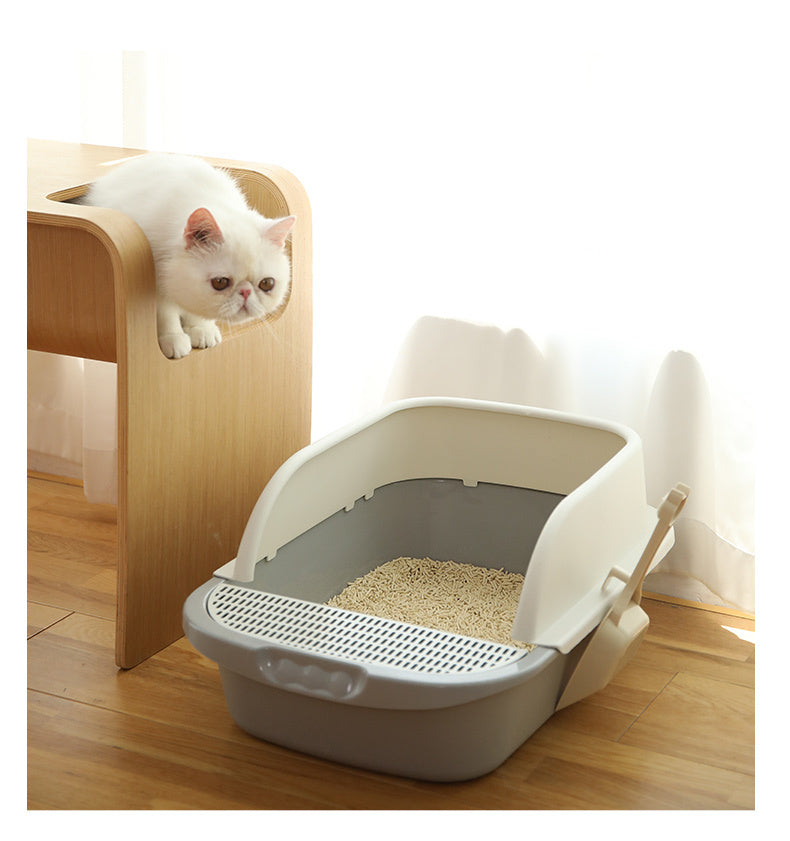 Bac litière chat semi‑fermé