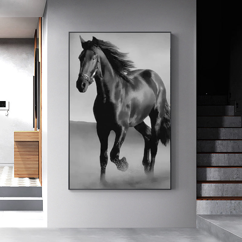 Toile murale cheval noir