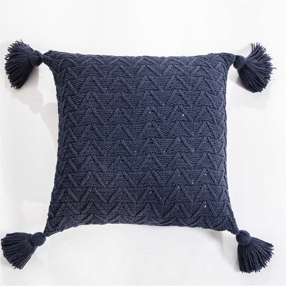 Housse de Coussin Nordique en Tricot Chenille