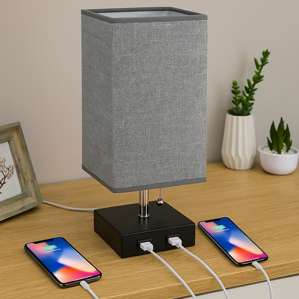 Lampe de Table Moderne avec Chargeur USB
